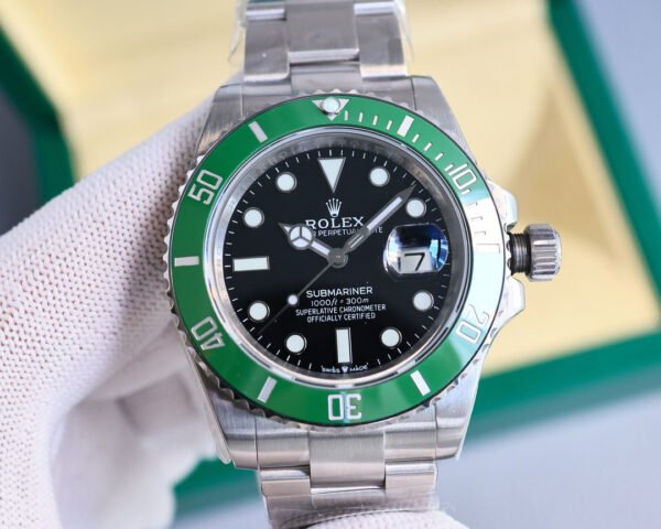 DM_20251114193952_004 Rolex Submariner, crown at 6 o'clock, clean Factory,high-end. Platinum markers won't fade! Authentic 41mm case.(6Colors -1)