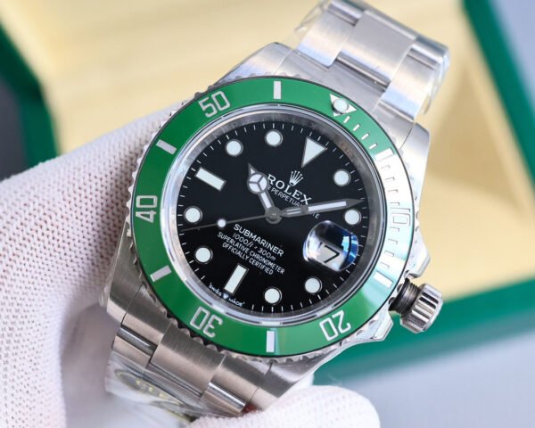 DM_20251114193952_005 Rolex Submariner, crown at 6 o'clock, clean Factory,high-end. Platinum markers won't fade! Authentic 41mm case.(6Colors -1)