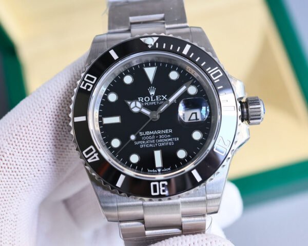 DM_20251114213138_003 Rolex Submariner, crown at 6 o'clock, clean Factory,high-end. Platinum markers won't fade! Authentic 41mm case.(6Colors-2)
