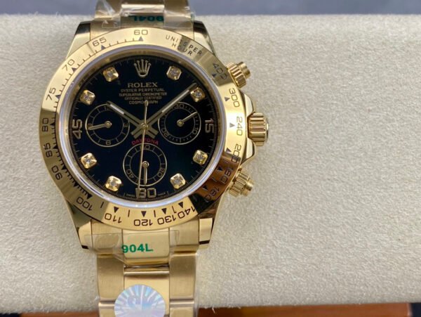 DM_20251116161246_007 Rolex Daytona,18K Gold. diamond. automatic mechanical movement, stainless steel case, ceramic bezel, 40mm