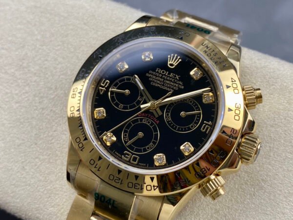DM_20251116161246_009 Rolex Daytona,18K Gold. diamond. automatic mechanical movement, stainless steel case, ceramic bezel, 40mm